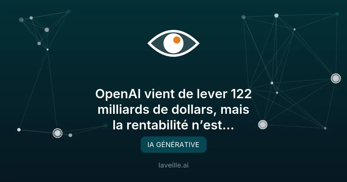 OpenAI lève 122 milliards de dollars : un record en IA générative